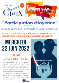 Réunion publique Participation citoyenne 22.06.2022
