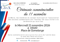 Invitation à la cérémonie du 11 novembre 2026