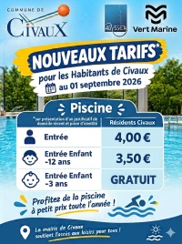 Tarifs Piscine réservés aux Habitants de Civaux