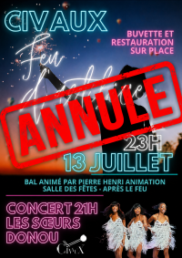 Feu dartifice 2026 ANNULE