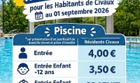 Pour les Habitants de Civaux - Tarifs Piscine